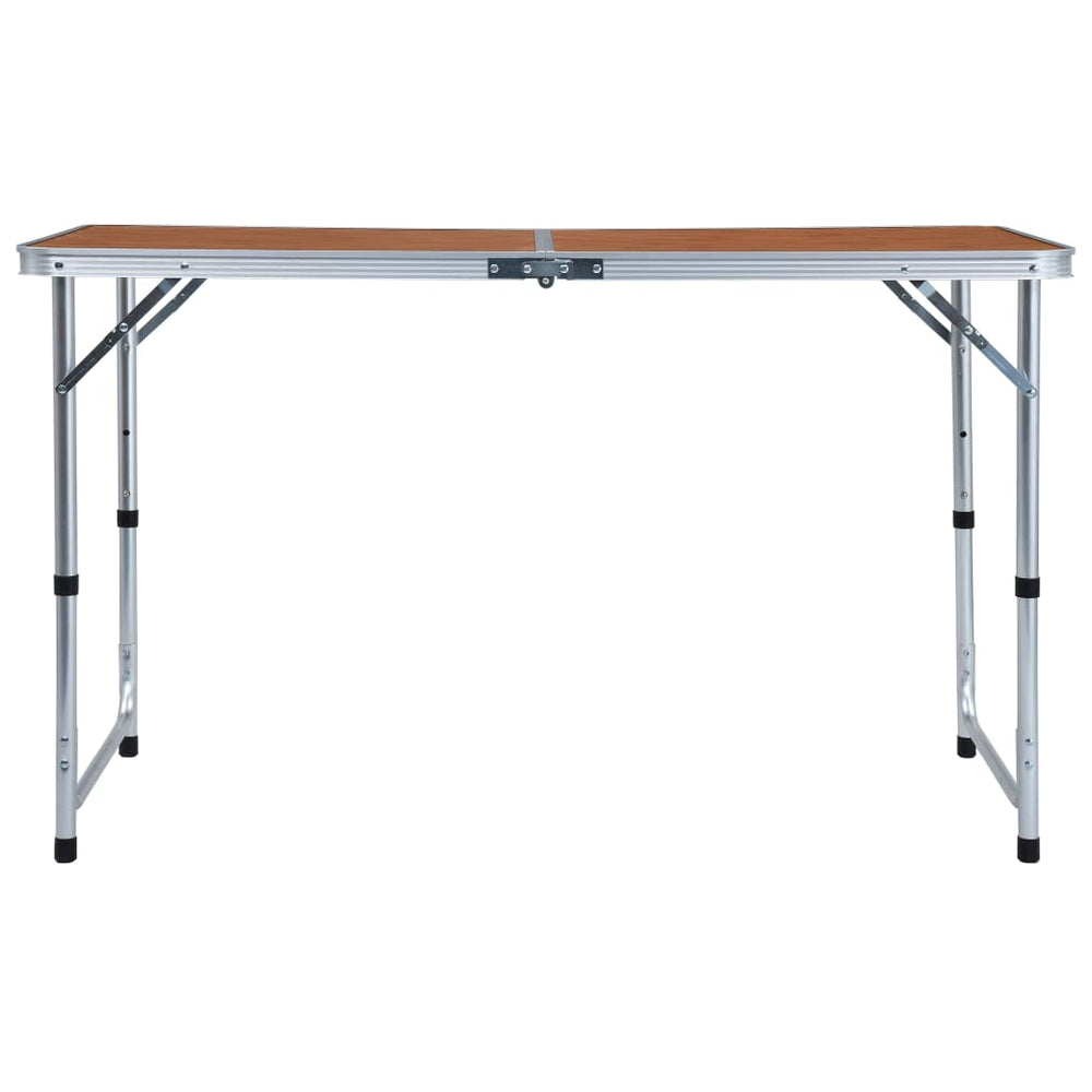 Table de camping vidaxl pliable 120x60 cm en aluminium