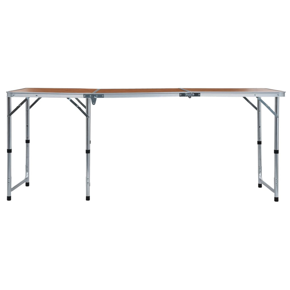 Table de camping vidaxl pliable 180x60 cm en aluminium