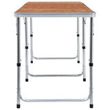 Table de camping Vidaxl en aluminium pliable 240x60 cm