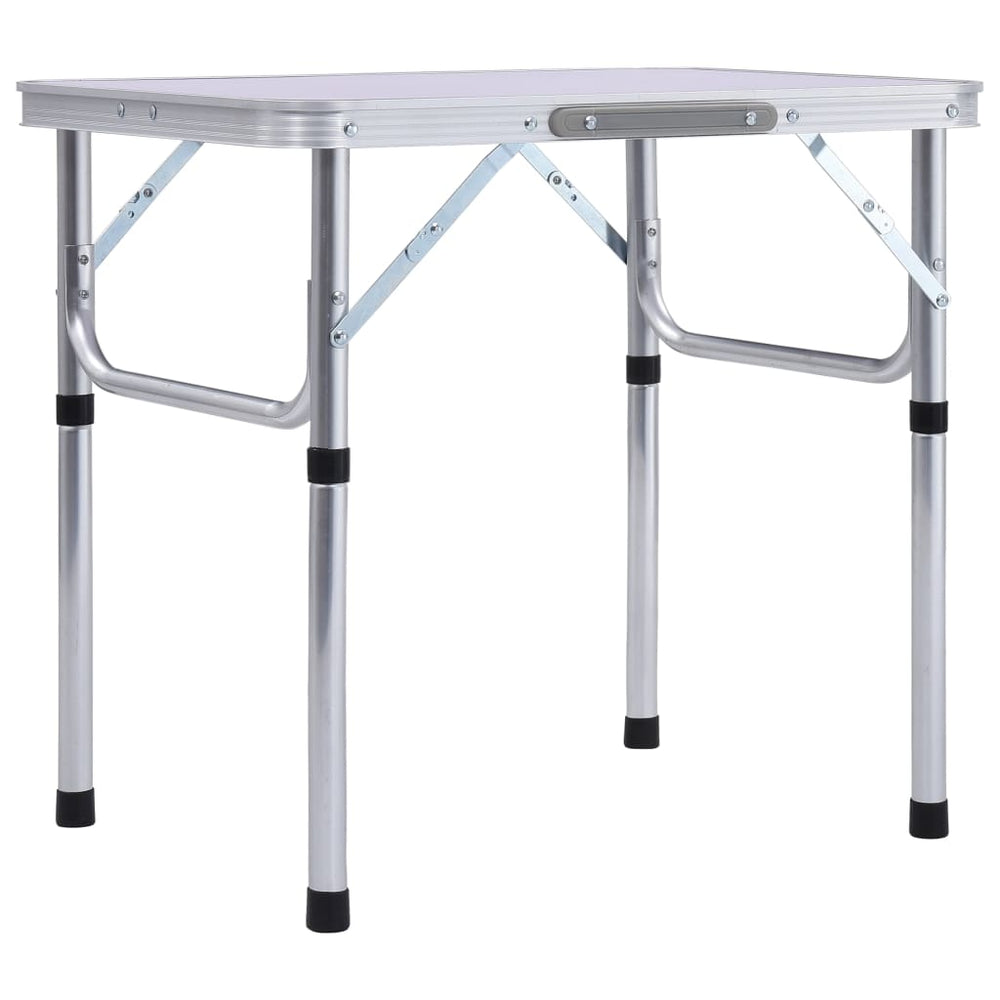 Table de camping vidaxl pliable 60x45 cm en aluminium blanc