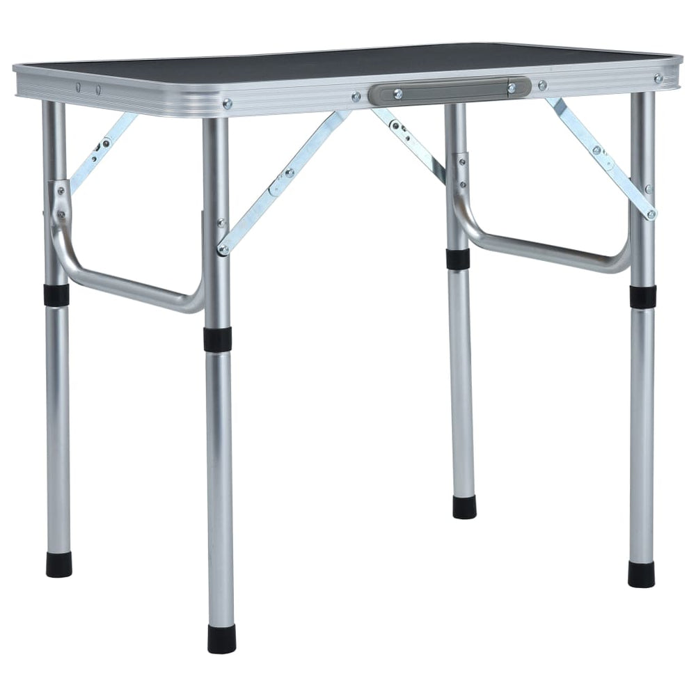 Table de camping vidaxl pliable 60x45 cm gris en aluminium