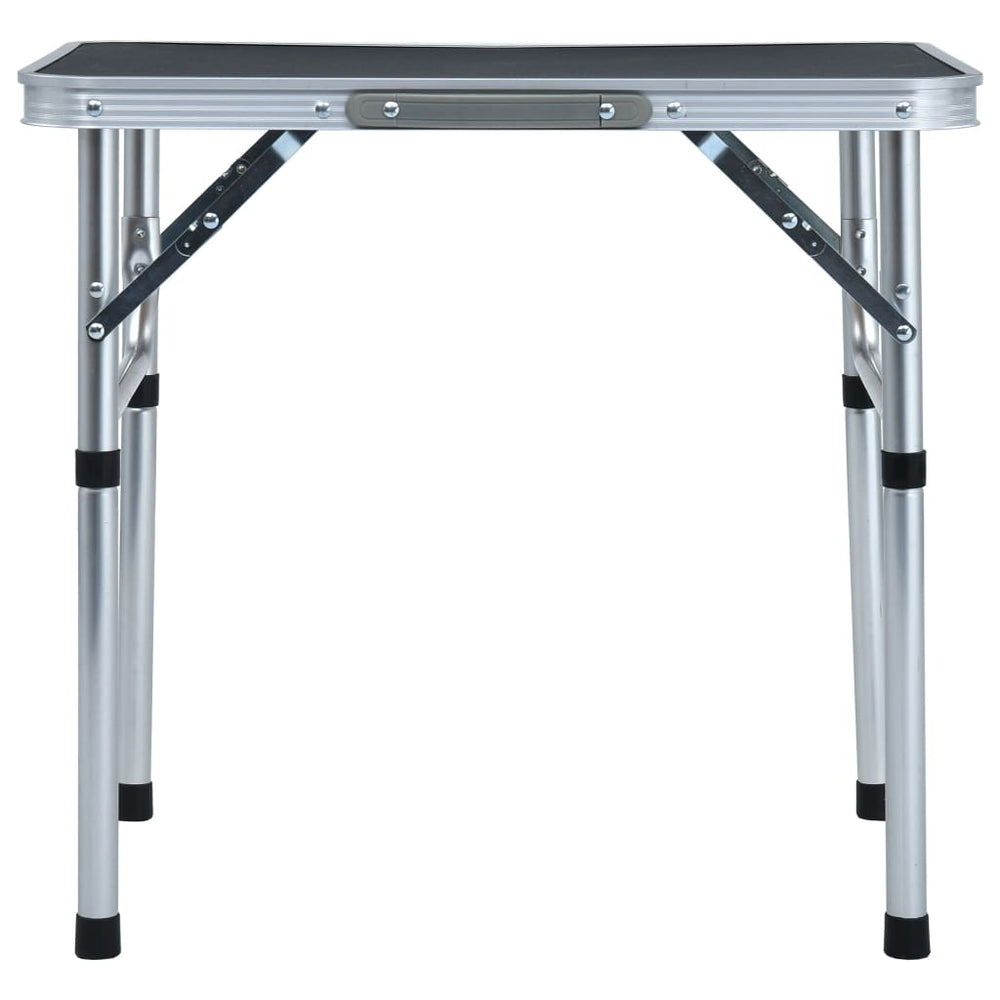 Table de camping vidaxl pliable 60x45 cm gris en aluminium