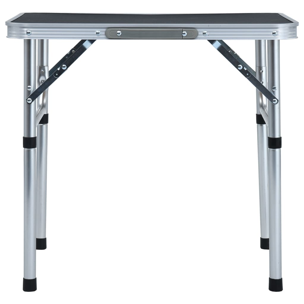 Table de camping vidaxl pliable 60x45 cm gris en aluminium