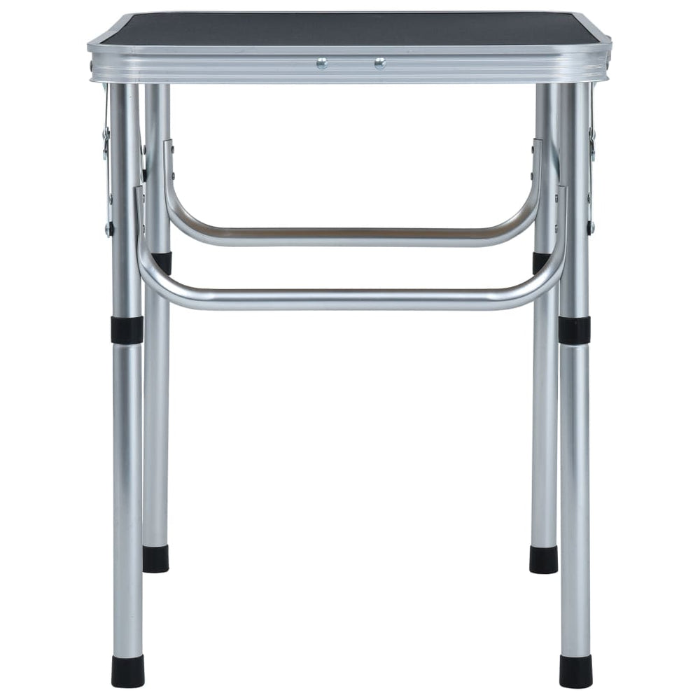 Table de camping vidaxl pliable 60x45 cm gris en aluminium