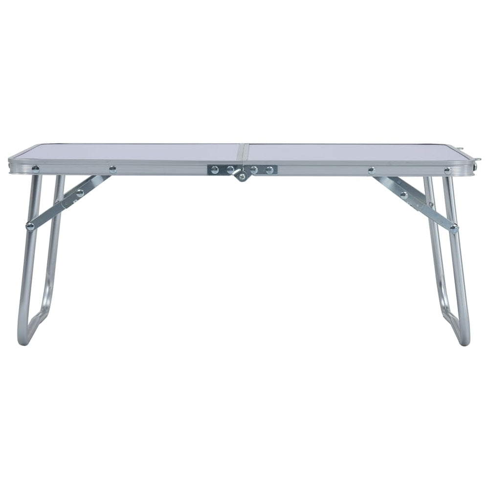 Table de camping vidaxl pliable 60x40 cm en aluminium blanc