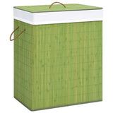 Panier à laverie Vidaxl avec 2 compartiments 100 L BAMBO GREEN