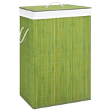 Panier à laverie Vidaxl avec 1 boîte de vert bambou