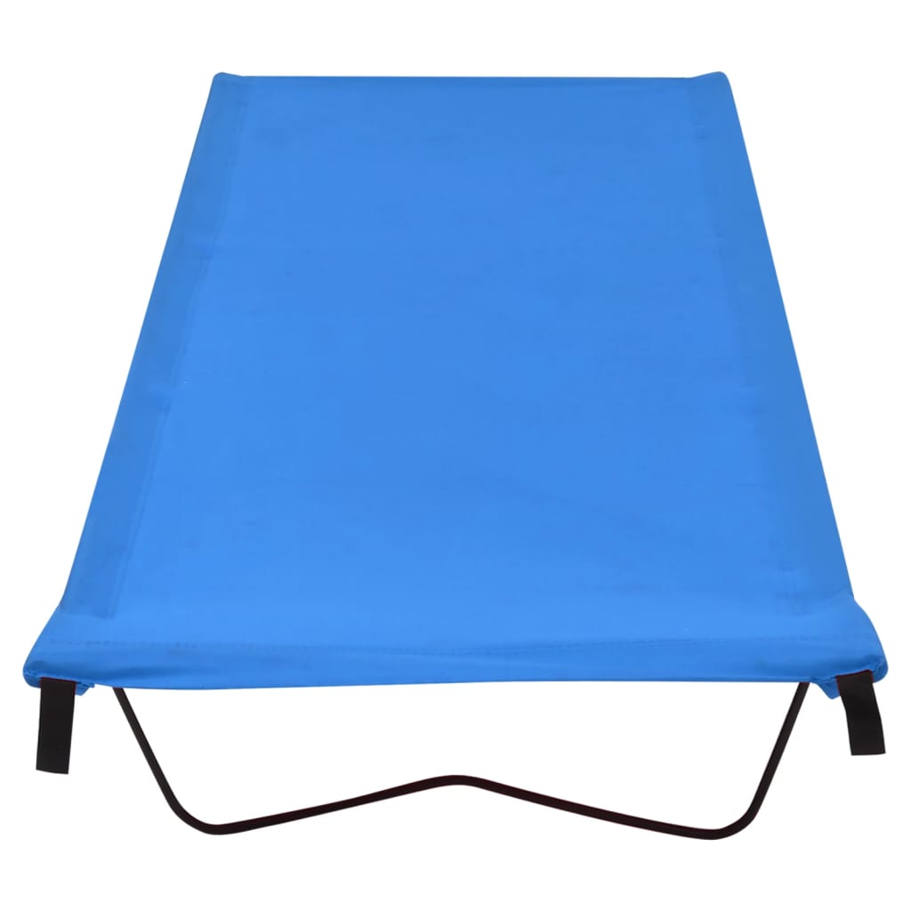 Vidaxl Camp Bed 180x60x19 cm tissu oxford et bleu en acier