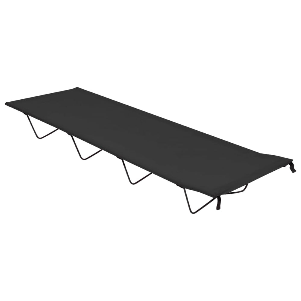 Vidaxl Camp Bed 180x60x19 cm tissu oxford et noire en acier