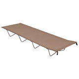 Vidaxl Camp Bed 180x60x19 cm Oxford Fabric and Steel Taupe