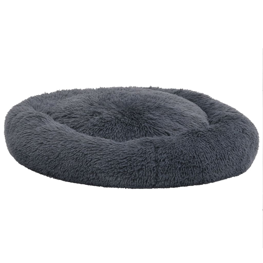 Vidaxl chat chat oreiller lavable 90x90x16 cm en peluche gris foncé