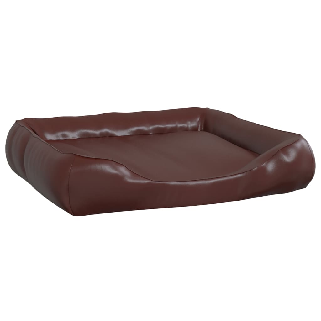 Vidaxl Dog Basket 80x68x23 cm en cuir artificiel marron