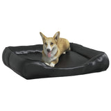 Vidaxl Dog Basket 80x68x23 cm en cuir artificiel noir