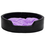 Vidaxl Dog Basket 99x89x21 cm en peluche et cuir artificiel noir et violet