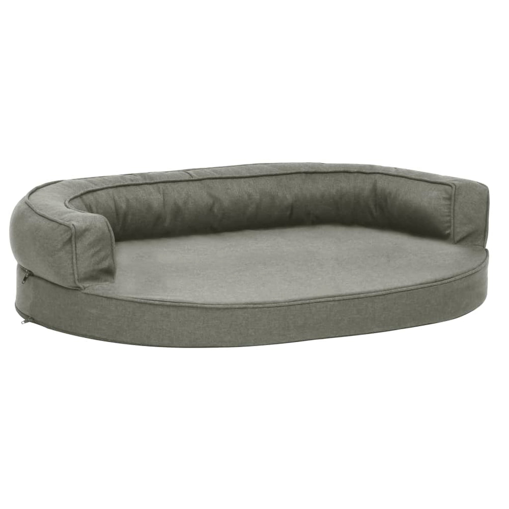 Vidaxl Dog Bed Ergonomic Line-look 75x53 cm Gray