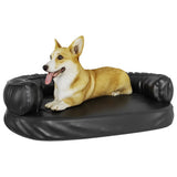 Vidaxl Dog Panier avec mousse ergonomique 88x65 cm en cuir artificiel noir