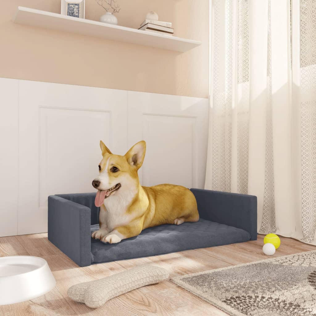 Vidaxl Car Dog Basket Look Look 70x45 cm Gray