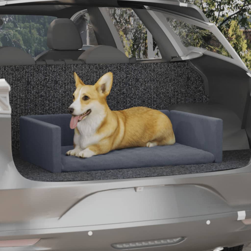 Vidaxl Car Dog Basket Look Look 70x45 cm Gray