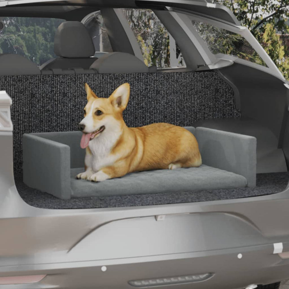 Vidaxl Car panier de chien Look 70x45 cm Gris clair