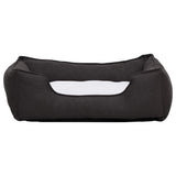 Vidaxl Dog Basket lin Look 85.5x70x23 cm enleceau gris foncé et blanc