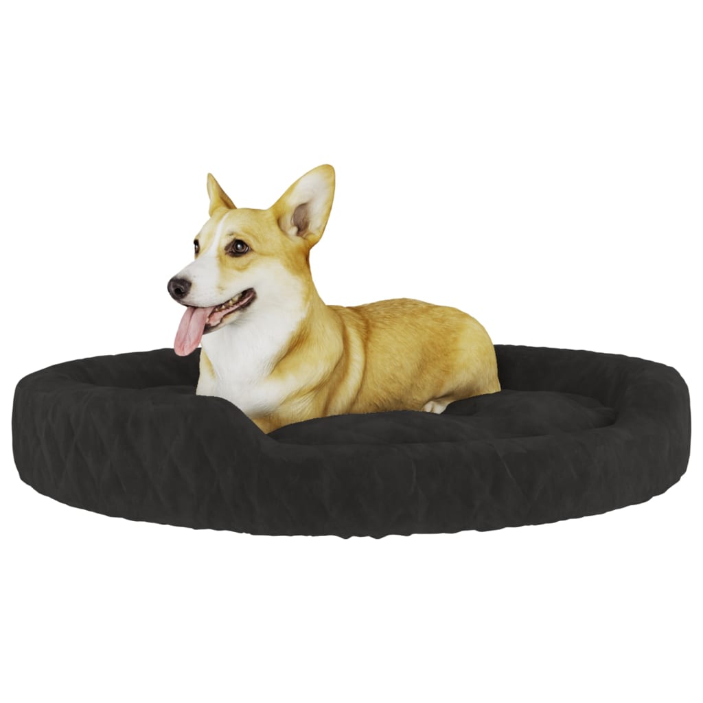 Vidaxl Dog Basket 70x55x23 cm en peluche noir