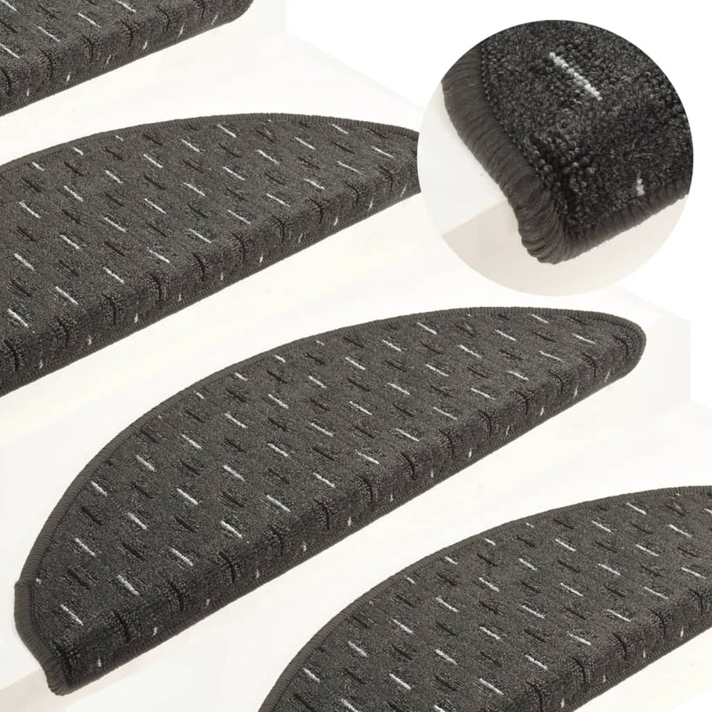 Mattes d'escalier vidaxl 15 st 65x21x4 cm anthracite -colored