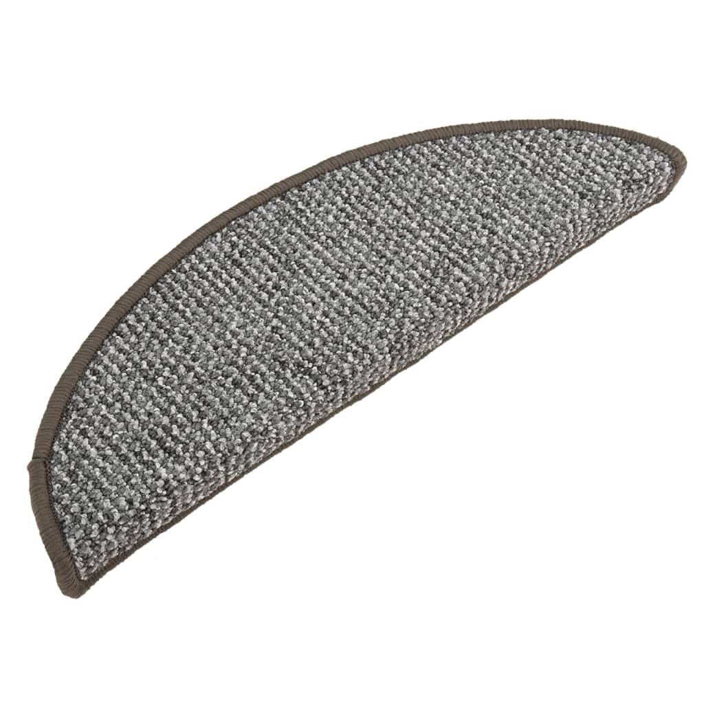 Mattes d'escalier Vidaxl 15 st 65x21x4 cm gris