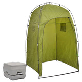 Vidaxl Camping Toilet avec tente portable 10 + 10 L
