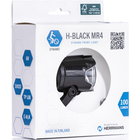 Herrmans headlight H-Black MR4 on from Dynamo