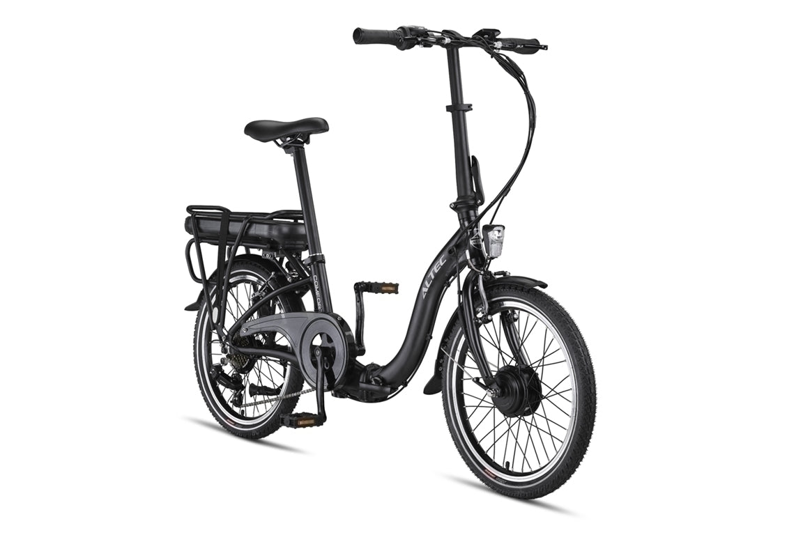 Altec Komfort E-Bike klappt Vëlo 20 Zoll 7-Spd. 518 Wh Mat schwaarze m129 40nm