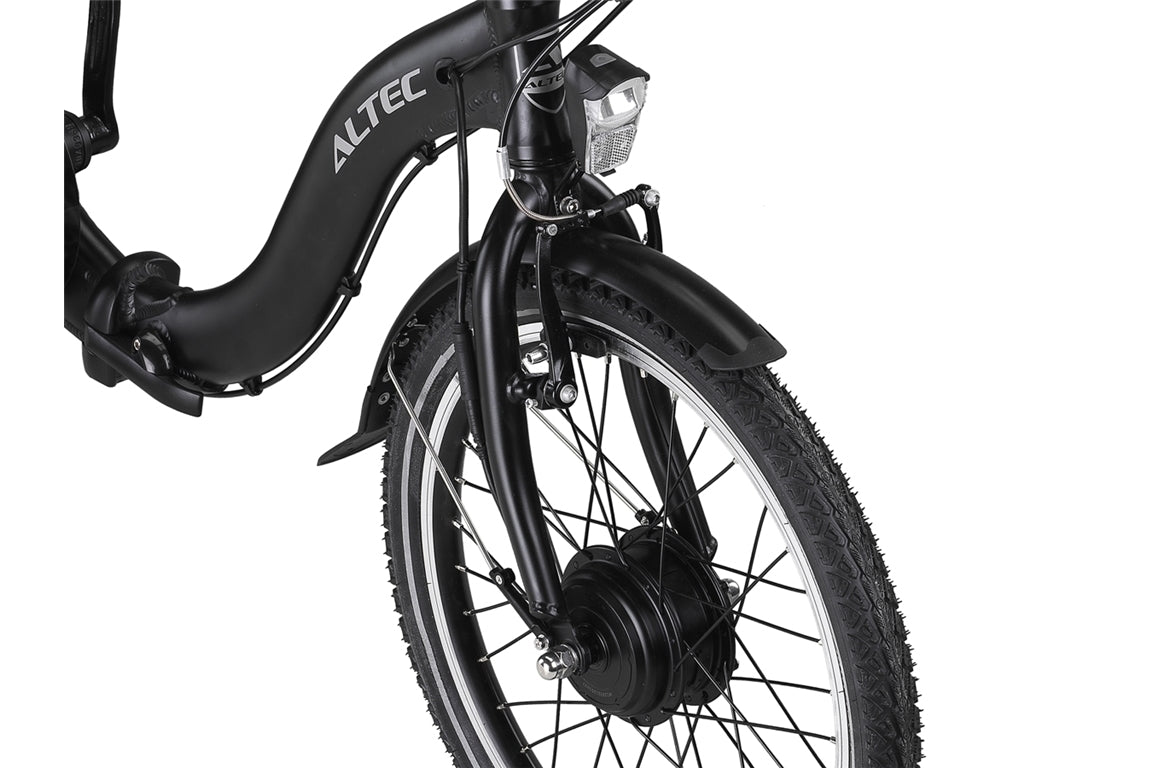 Altec Komfort E-Bike klappt Vëlo 20 Zoll 7-Spd. 518 Wh Mat schwaarze m129 40nm