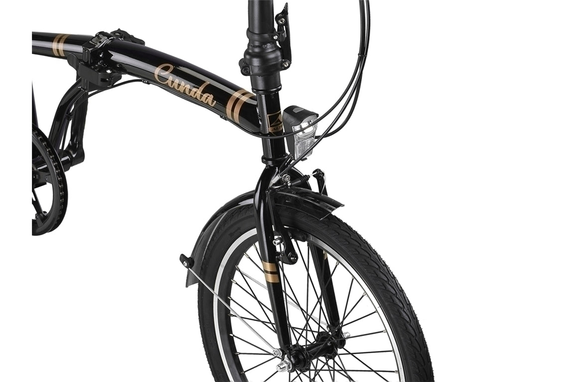 Altec cunda 20 inch vouwfiets n-3 zwart-gold