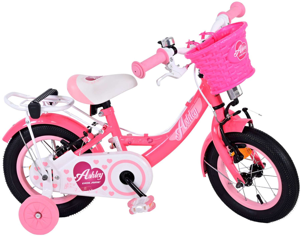 Volare Ashley Children's Bike Girls 12 pouces rose rouge Two Hand freins