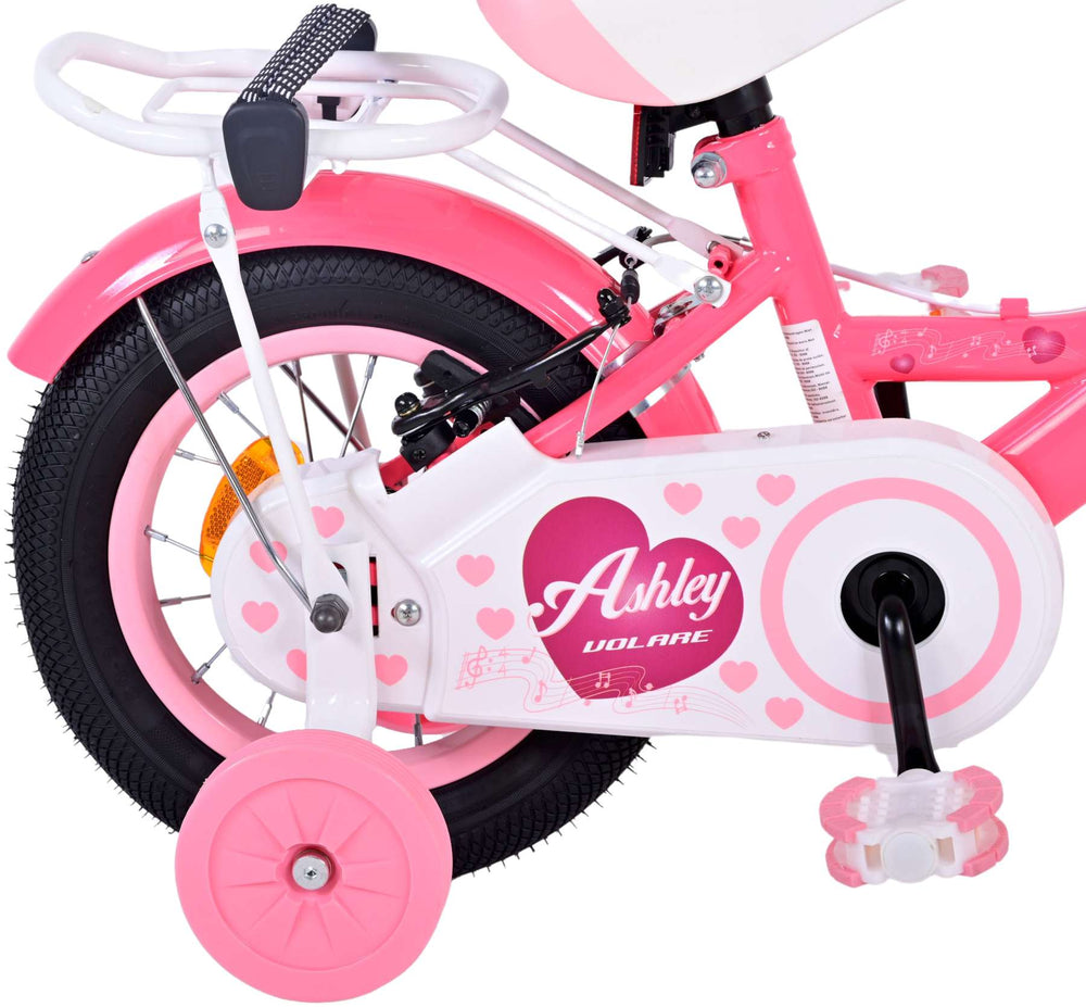 Volare Ashley Children's Bike Girls 12 pouces rose rouge Two Hand freins