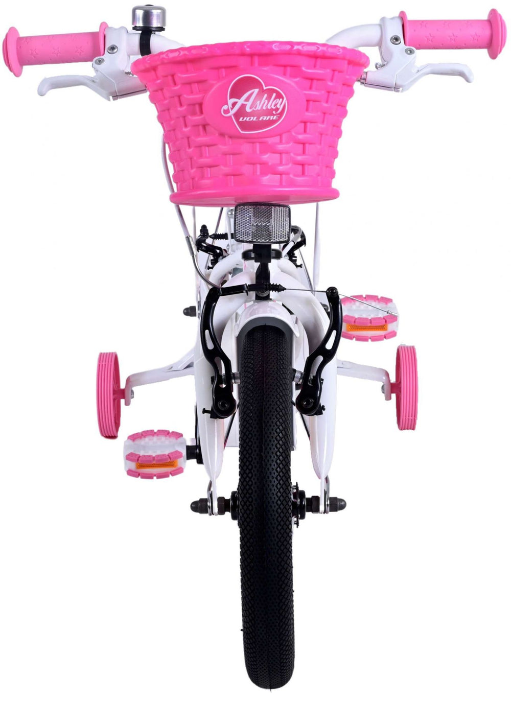 Volare Ashley Children's Bike Girls 14 pouces blancs blancs freins à main