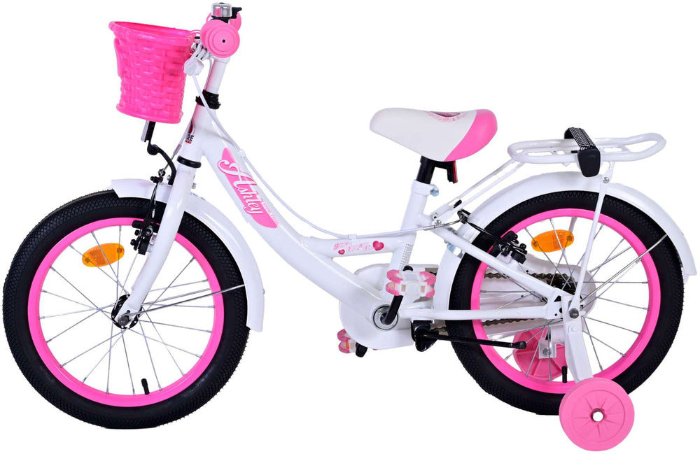 Volare Ashley Children's Bike Girls 16 pouces blancs blancs freins à main