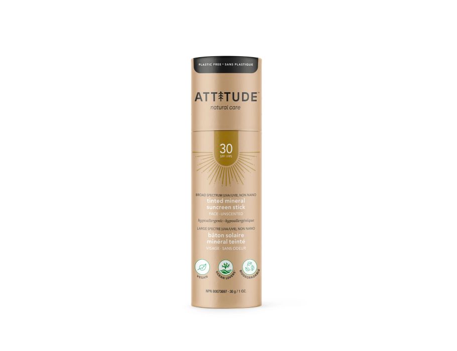 Attitude Suncreen Stick Face SPF 30 Tindedfumed Tinded