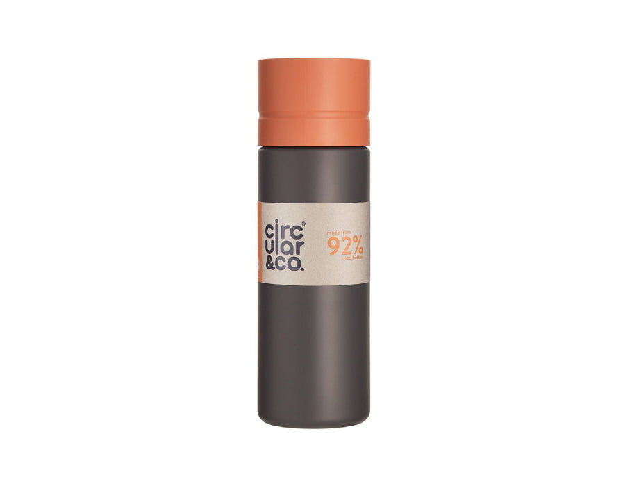 Circular Co. Bouteille circulaire 600 ml d'orange noir