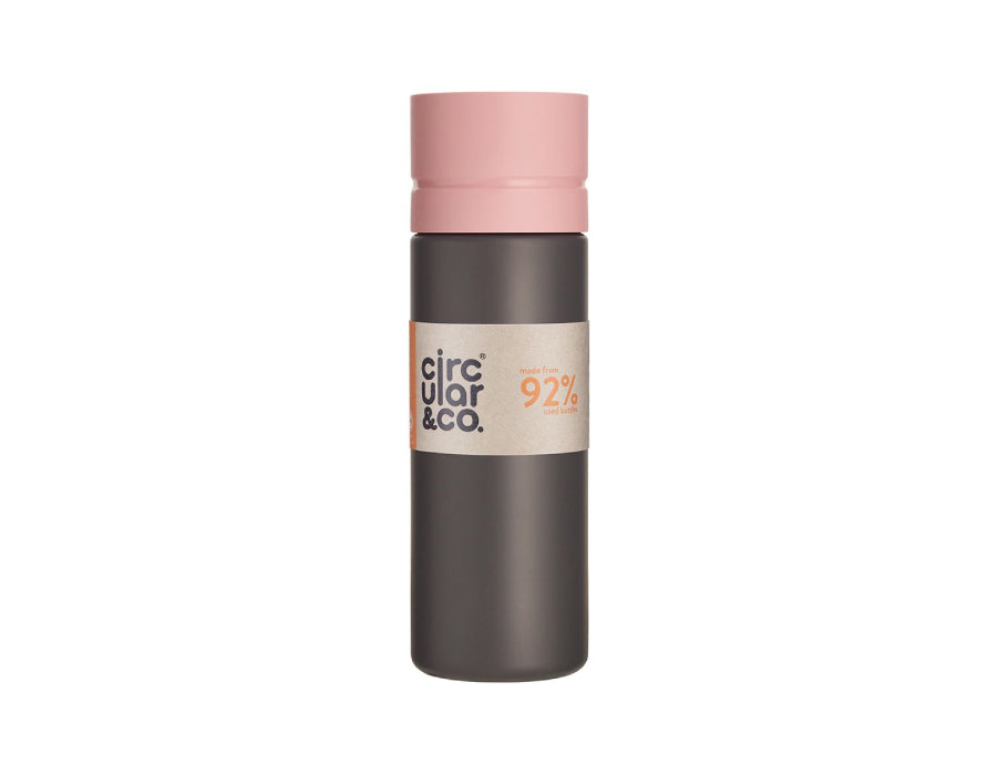 Circular Co. Bouteille d'eau circulaire 600 ml de rose noir