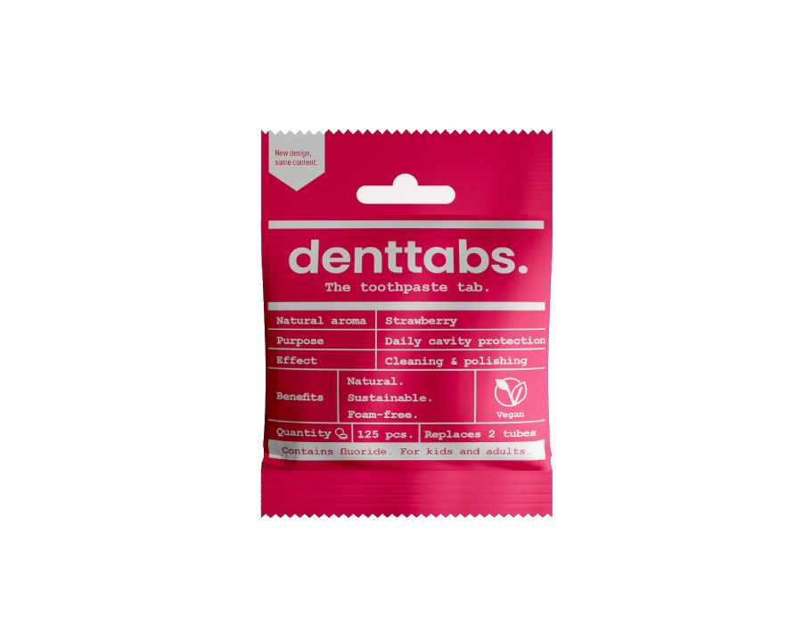 Comprimés de dentifrice denttabs avec fraise à fluor