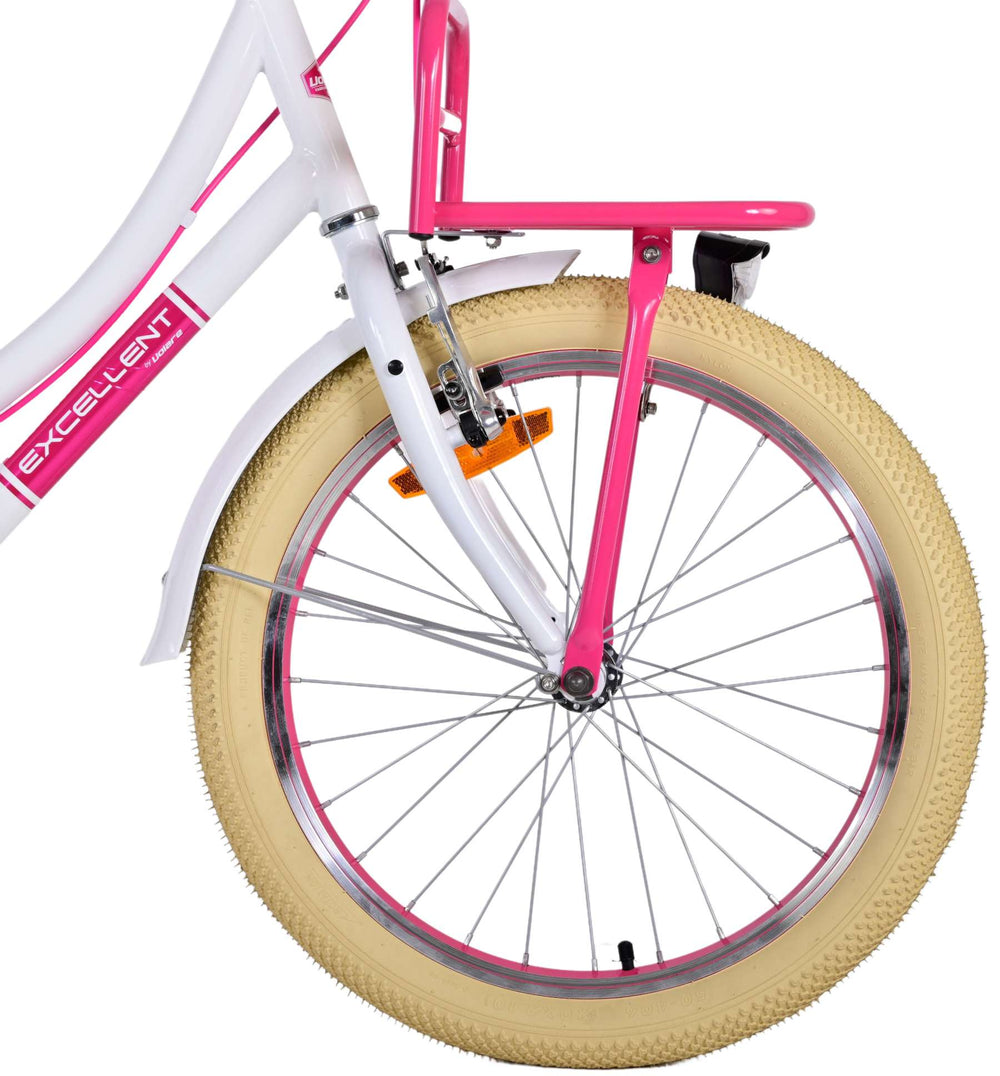 Volare Volare Children's Bike Girls 20 pouces blancs blancs de deux mains