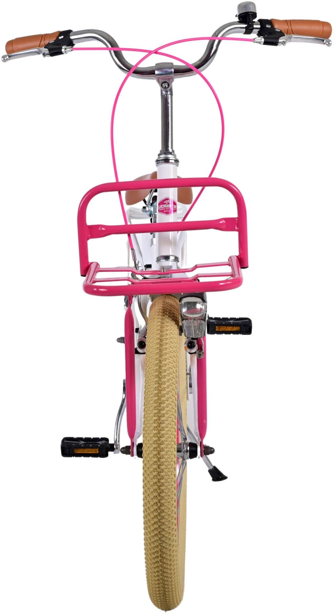 Volare Volare Children's Bike Girls 20 pouces blancs blancs de deux mains