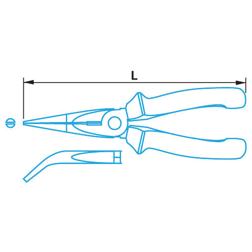 Bernnes 100527 Telefon Tang Bent 205 mm