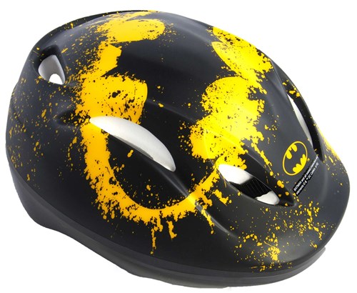 Batman Skate Vëlo Helm Junigoud 52-56 cm schwaarz giel