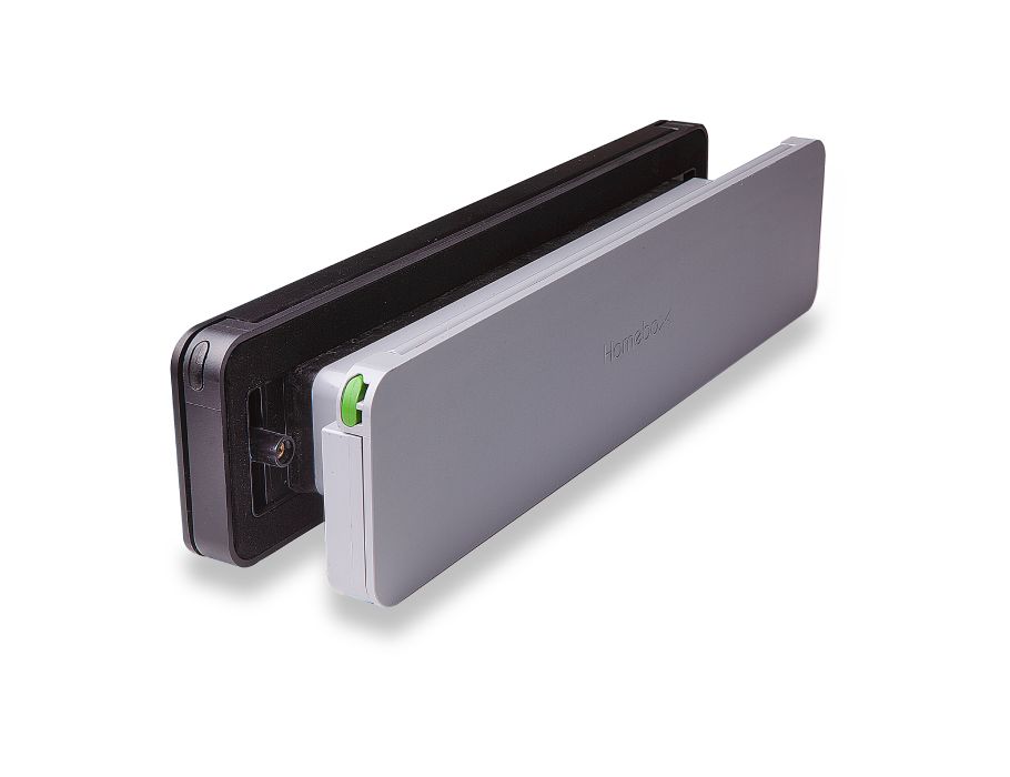 Homebox Letterbox Buitenklap Black (Ral9005) Binnenklep Grey clair (Ral7047)