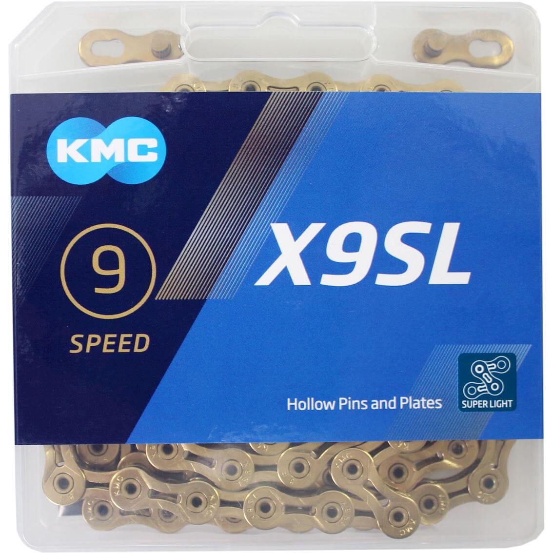 KMC Fahrradkette X9SL Ti-N Gold 114 Schakels