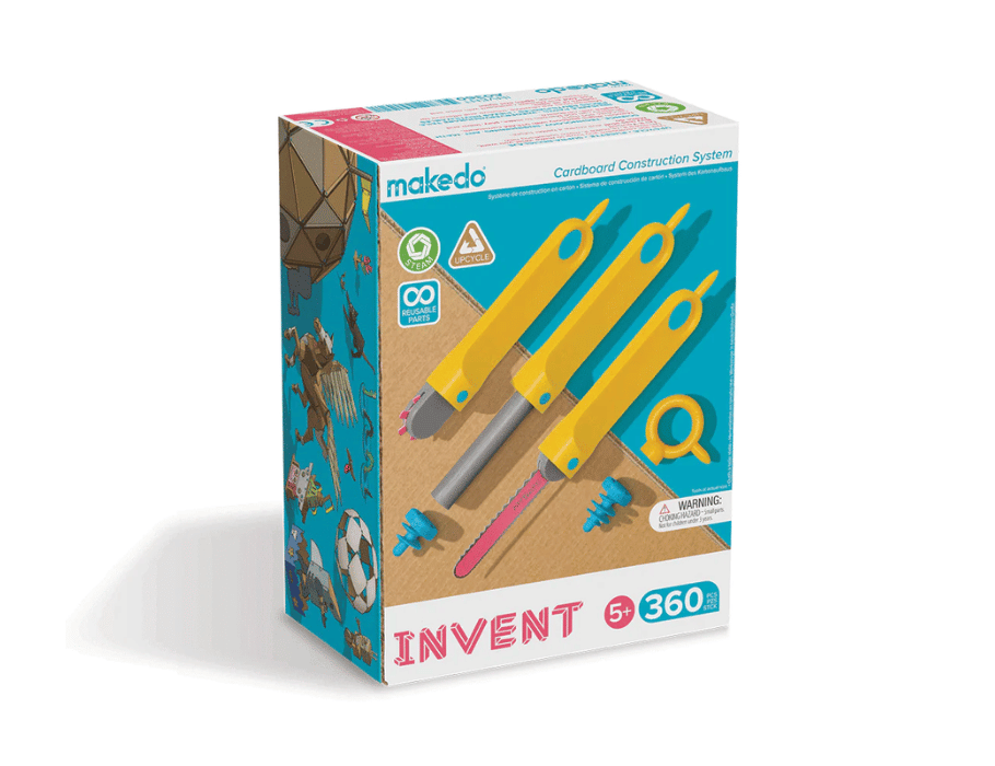 Edificio Makedo Makedo con set di costruzioni di cartone Invent