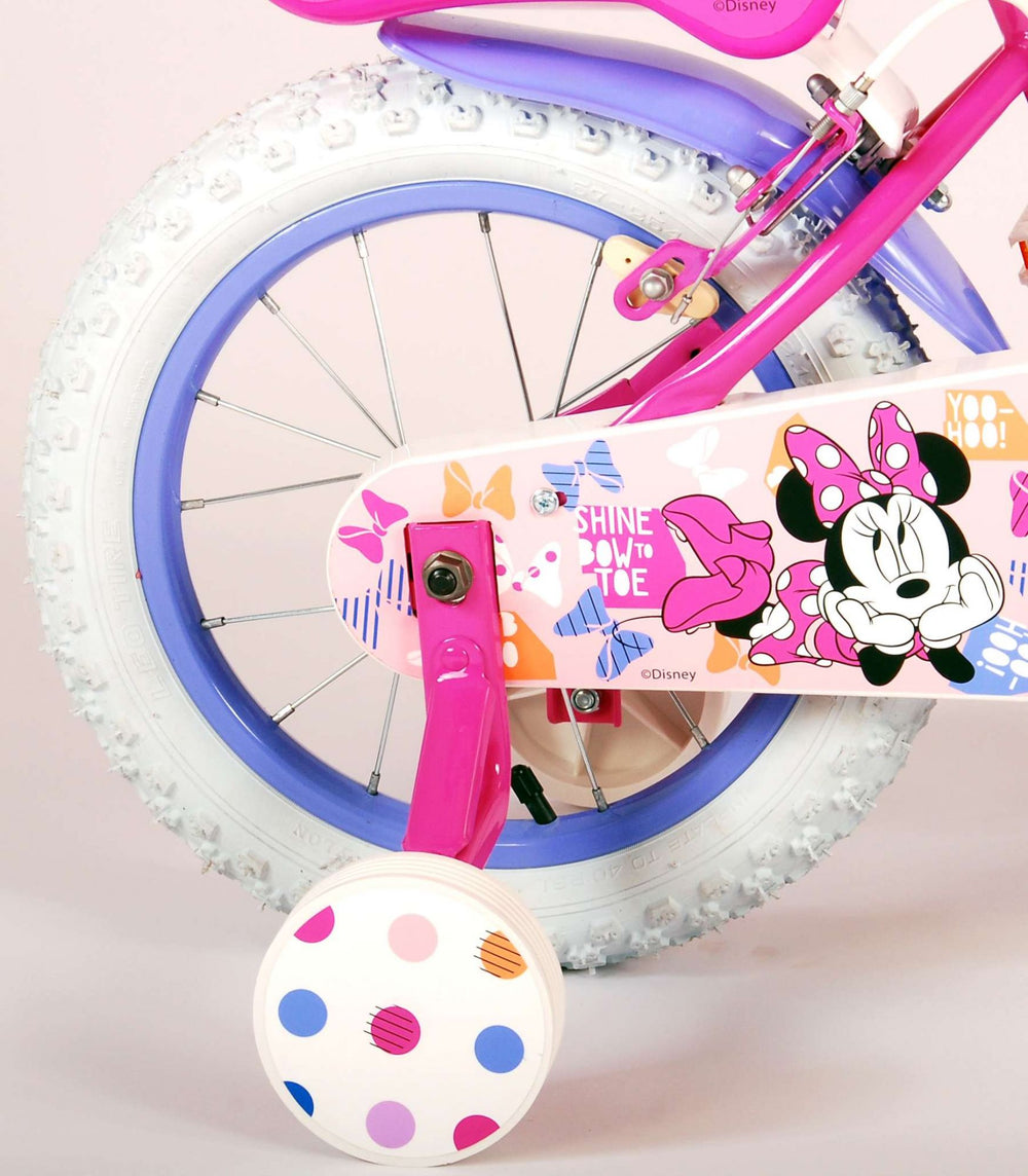 Disney Minnie le plus mignon de tous les temps! Filles de vélo pour enfants 14 pouces de freins à deux mains roses