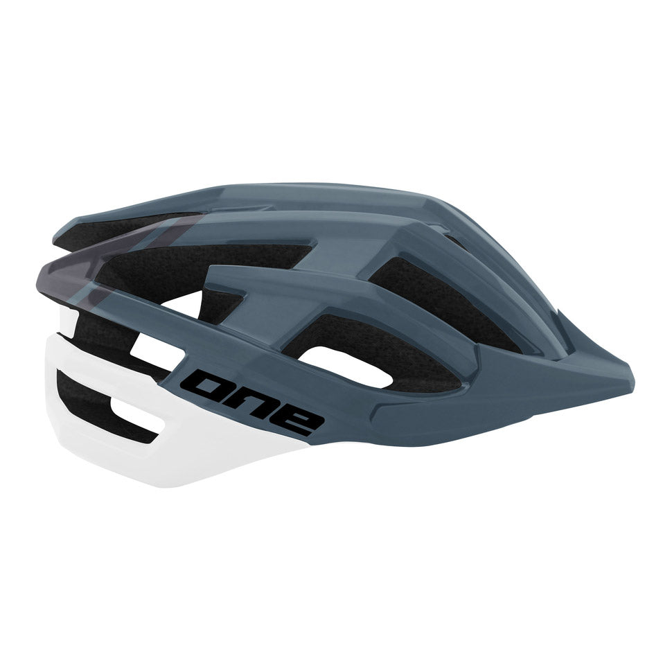 Ein Helm MTB Race S M (54-58) Grau Weiß