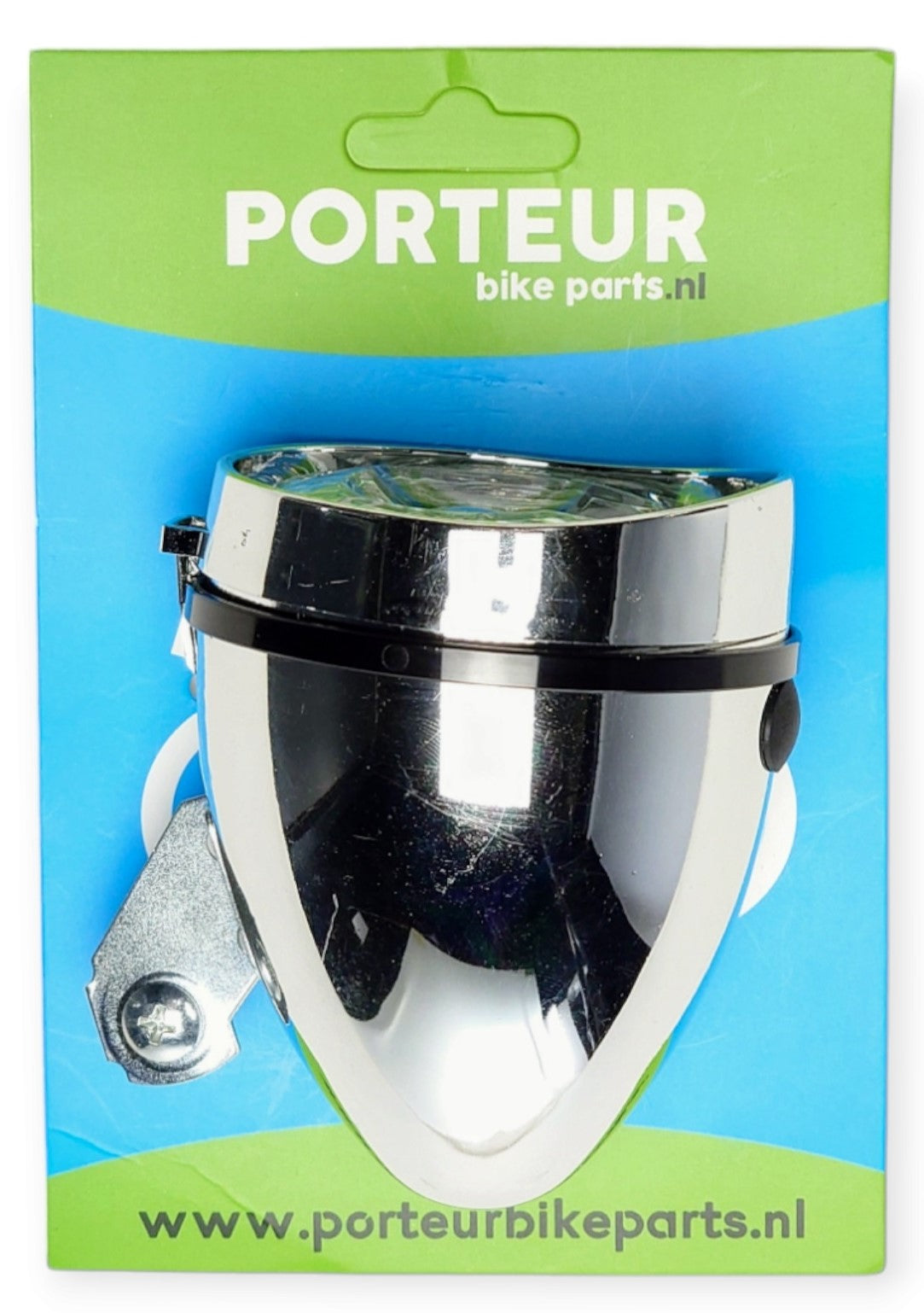 Portur forlygter Portur Retro Chrome Battery